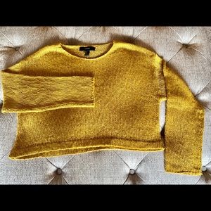 Gold crop sweater
